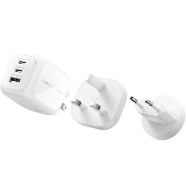 Belkin 3-Port GaN Wall Charger 100w + Plug Tip	